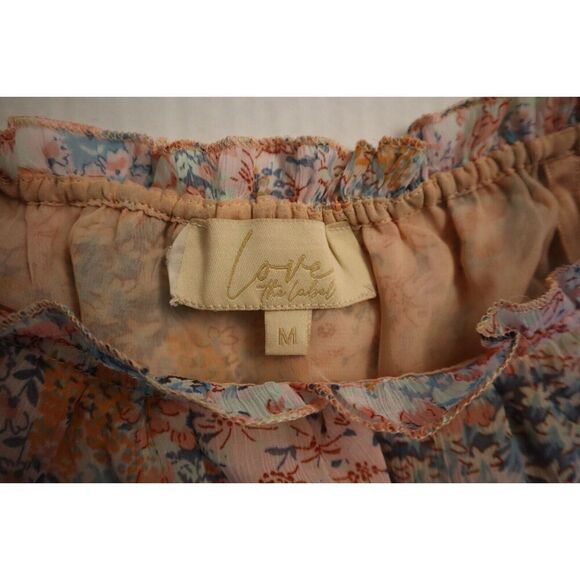 Love the Label x Anthropologie Sz M Waterlily Print Off The Shoulder Dress - Picture 3 of 13